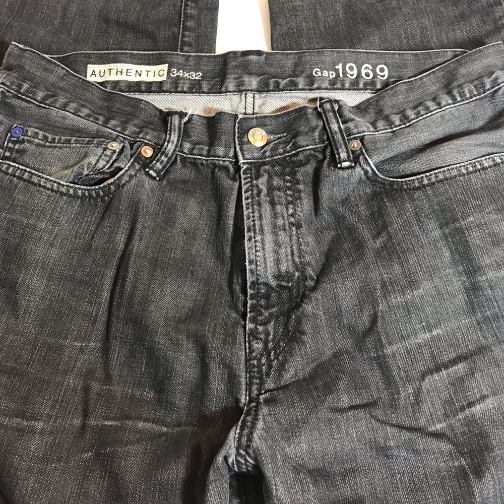 Gap 1969 Authentic 34x32 Black Jeans PRICE FIRM - Picture 2 of 4